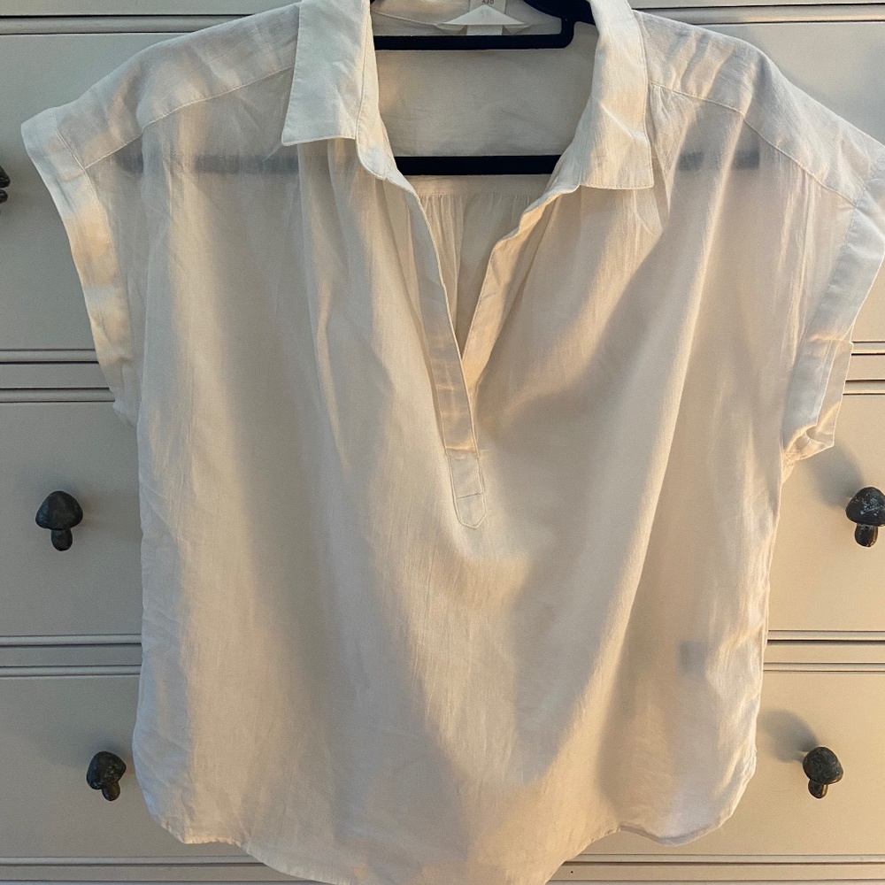 H&M Cotton Cap Sleeve Shirt